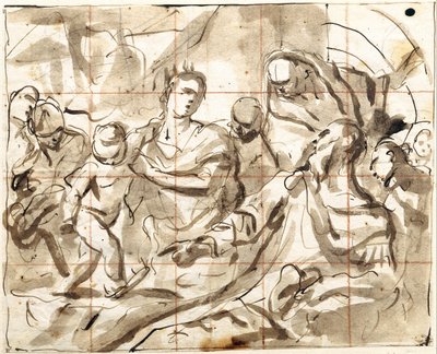 Der junge Moses tritt auf die Krone des Pharao von Antonio Molinari